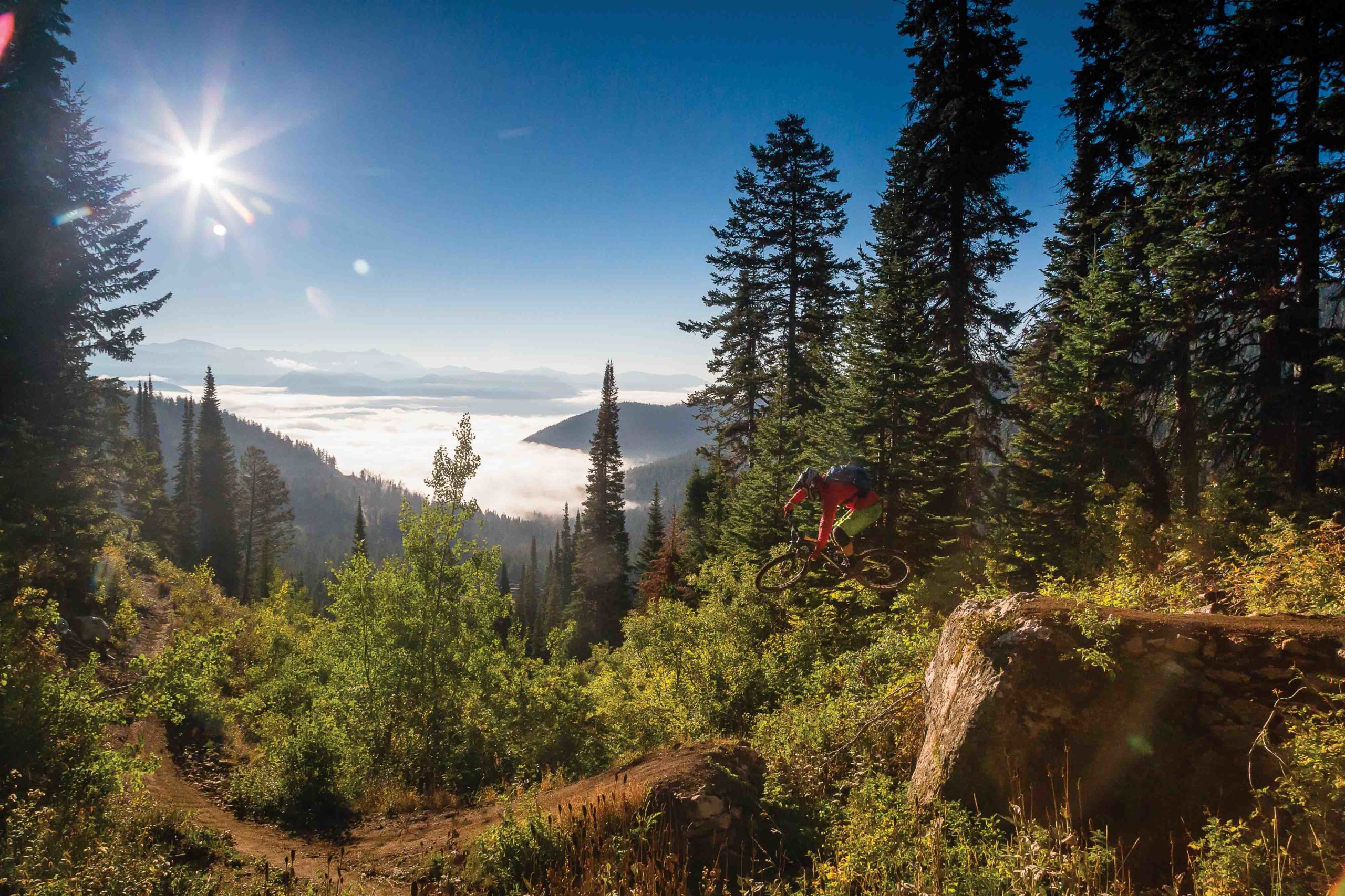 sunrise mountain biking tetons wyoming